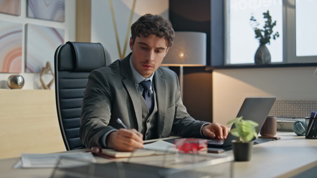 Lawyer working on desk